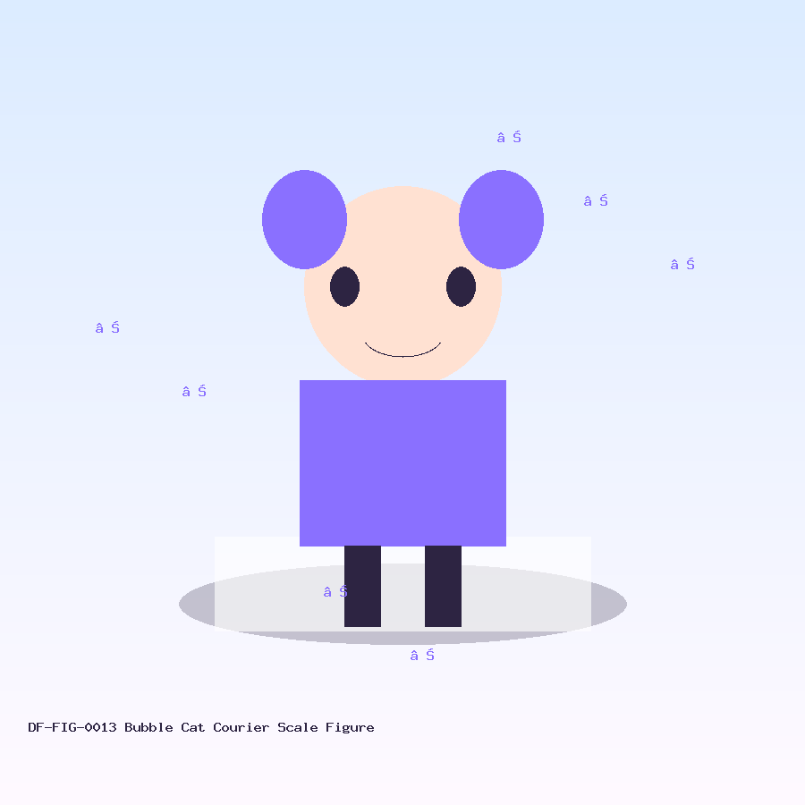 bubble cat courier scale figure scale figure demo product image