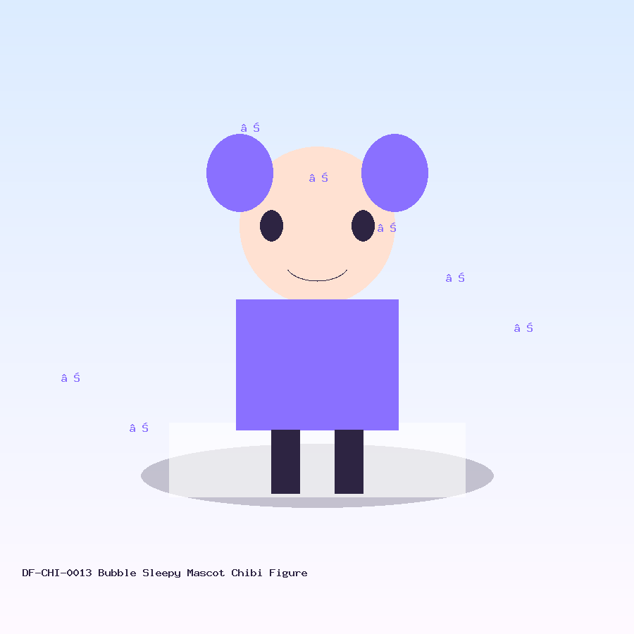 bubble sleepy mascot chibi figure chibi figure demo product image