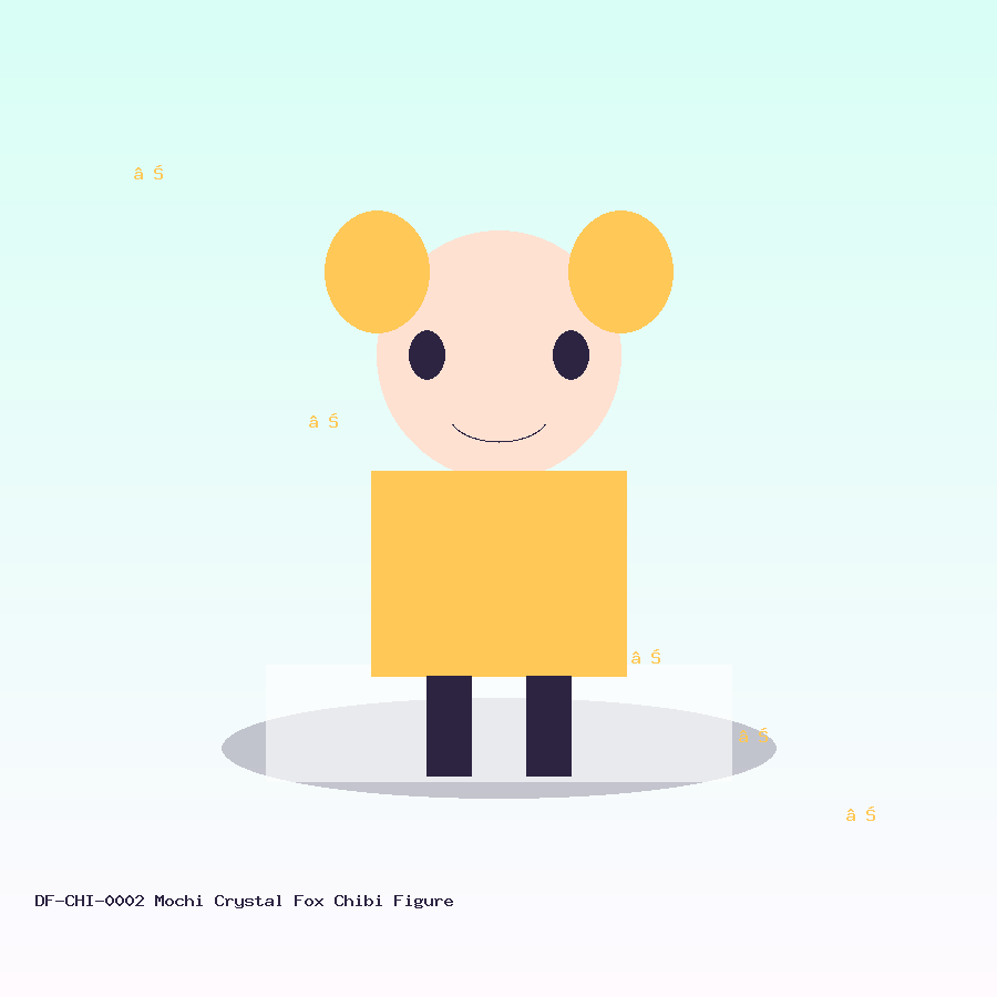 mochi crystal fox chibi figure chibi figure demo product image
