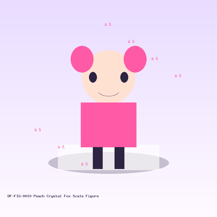 peach crystal fox scale figure scale figure demo product image