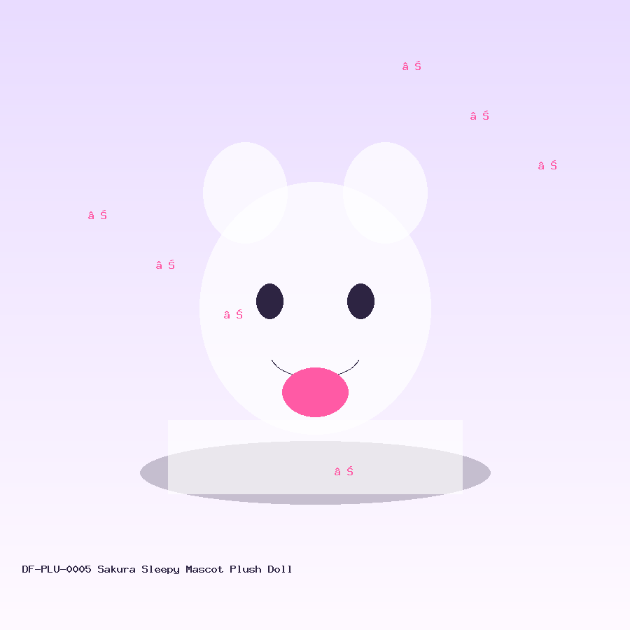 sakura sleepy mascot plush doll plush doll demo product image